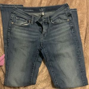 Loft blue skinny jeans Size 2